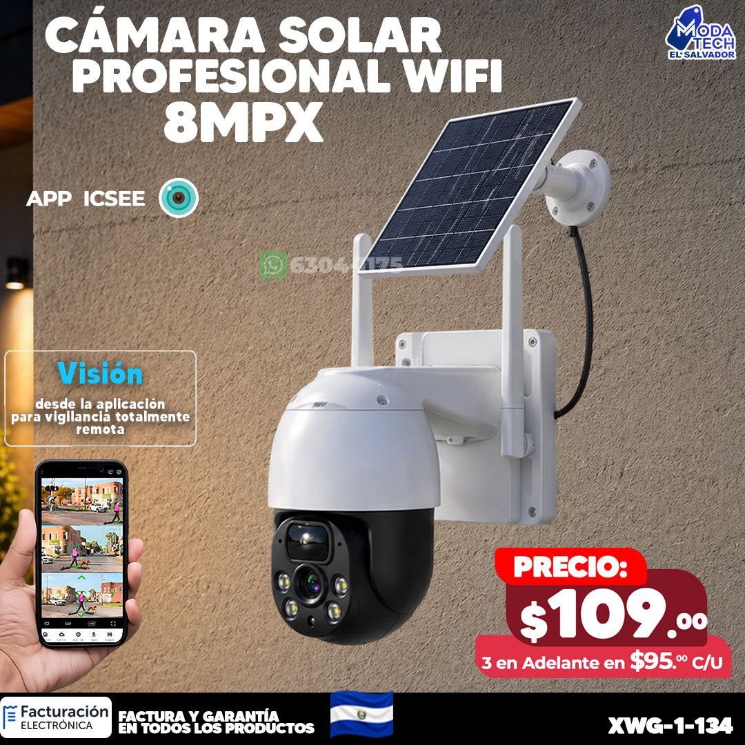 📸🔆 CÁMARA SOLAR WIFI – 8 MPX 📸🔆