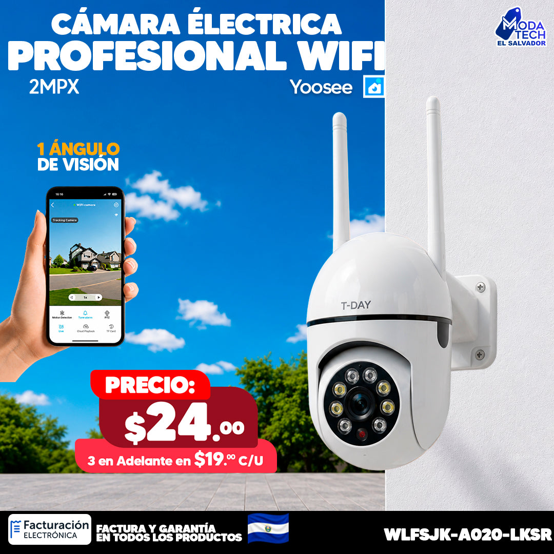 Cámara de vigilancia wifi para exteriores de 2MPX
