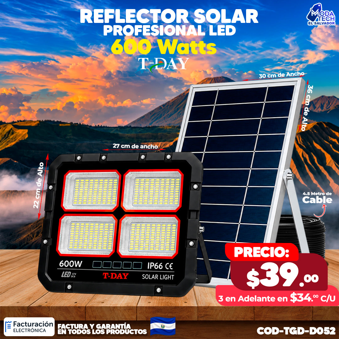 Reflector Solar 600 watts 🔋
