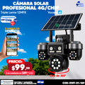 📹☀️ Cámara Solar Profesional 4G con Chip | Triple Lente 12MPX 🎥