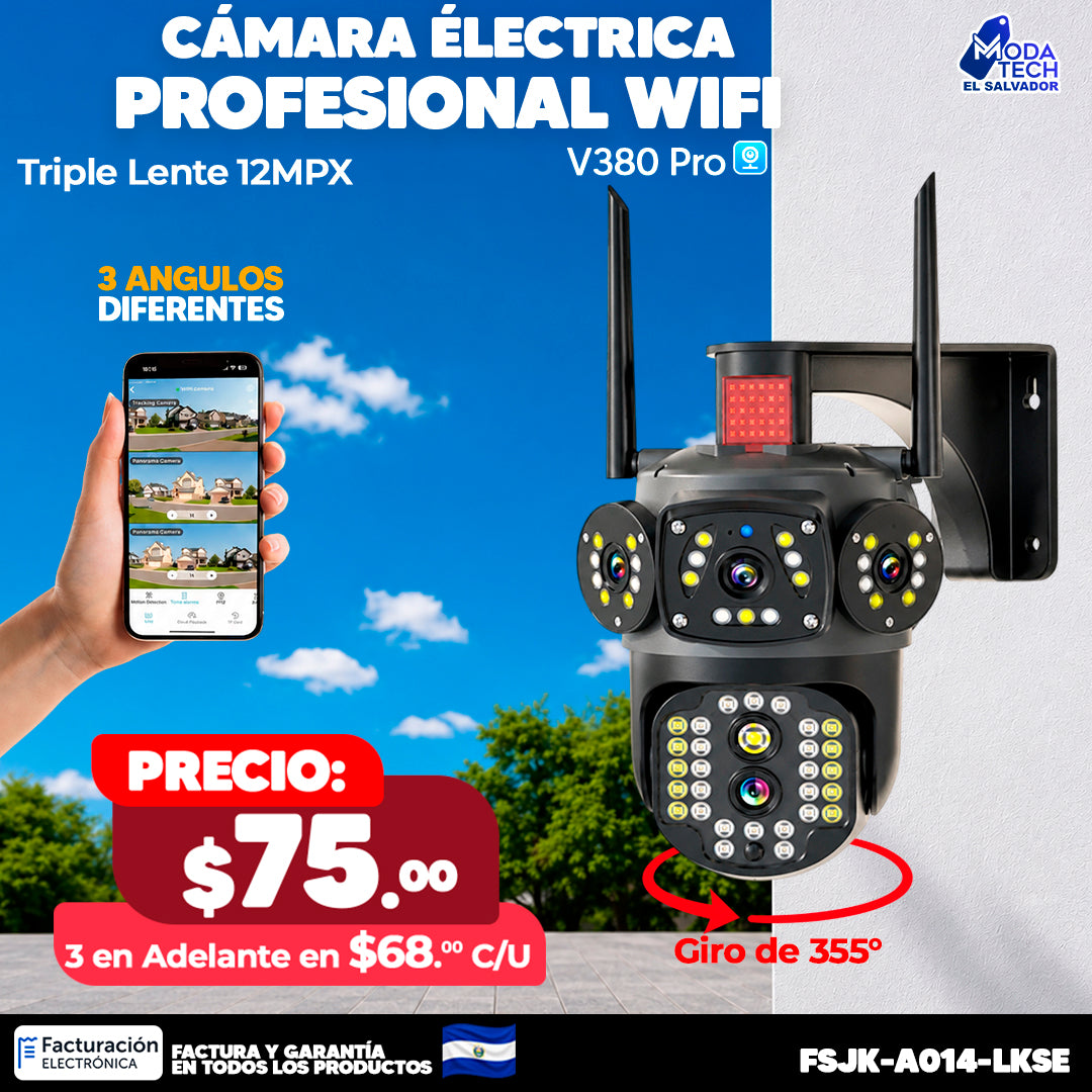 Cámara Triple Lente de 12MPX 🚶♂️