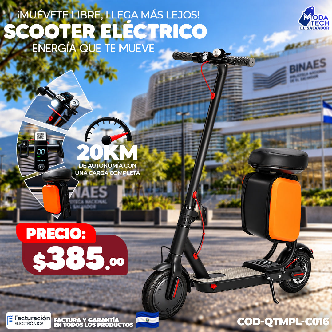 🛴⚡ Scooter Eléctrico con Asiento 🪑