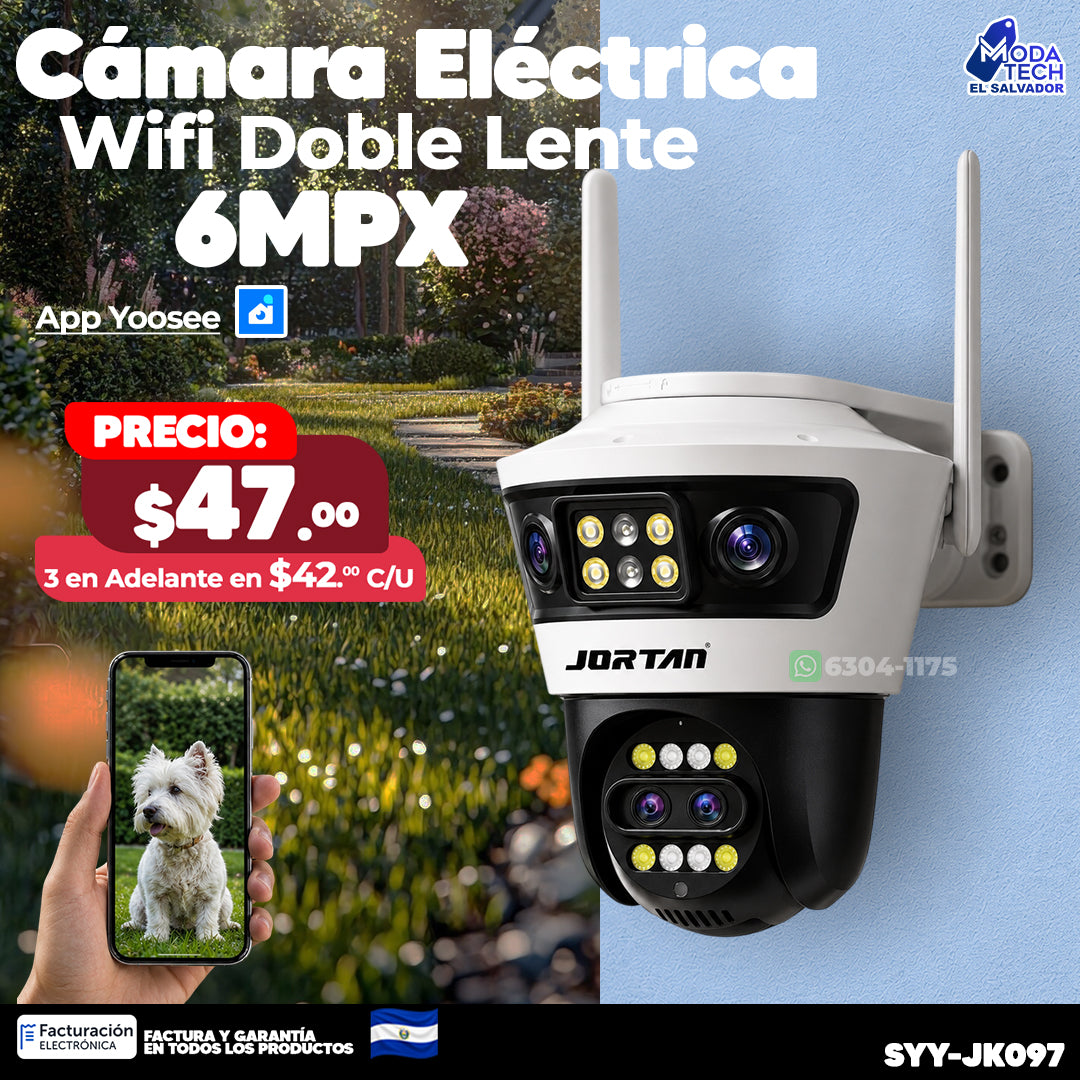 Cámara Wifi - 6MPX - Doble Lente 🏡📷