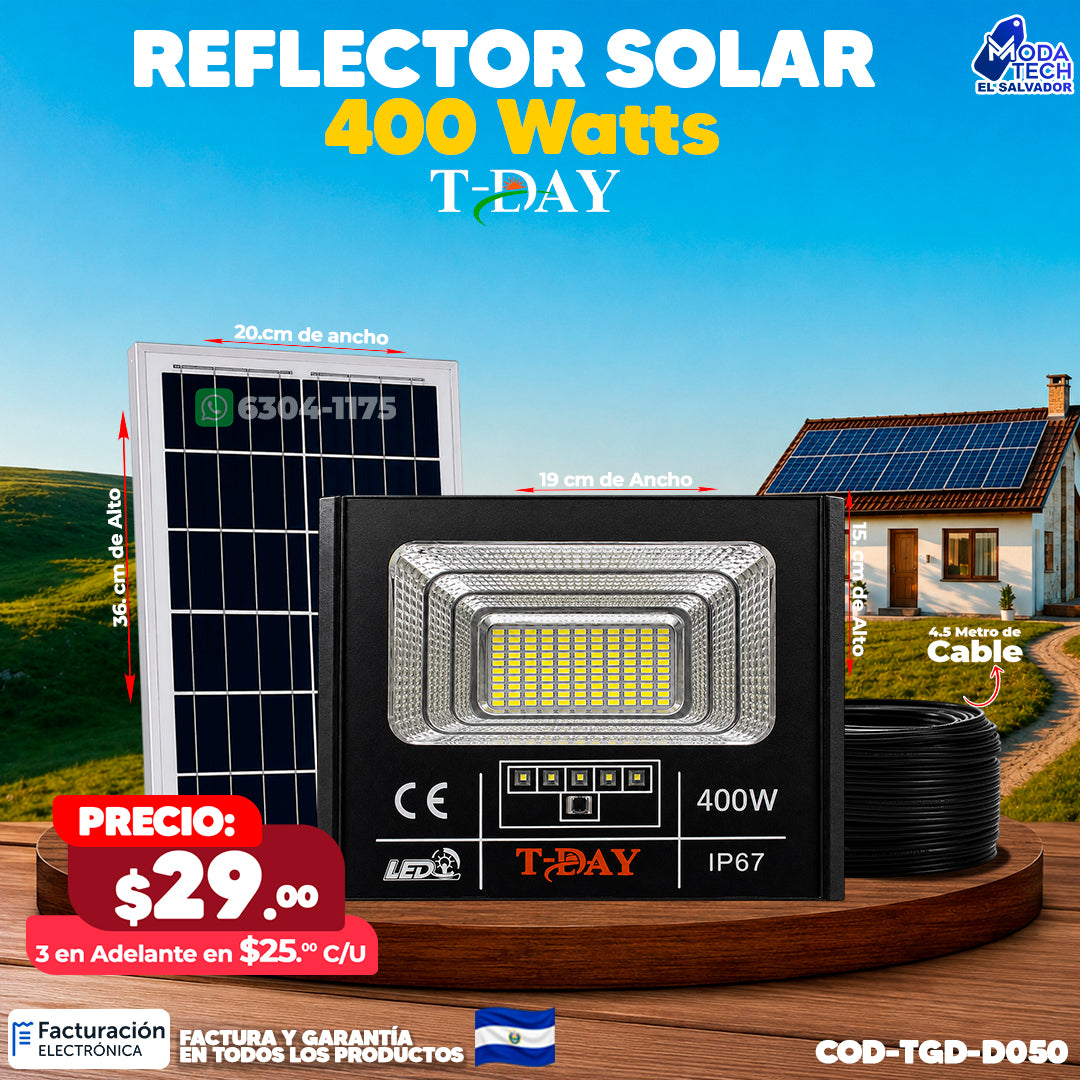 Reflector Profesional de 400 watts 🌙