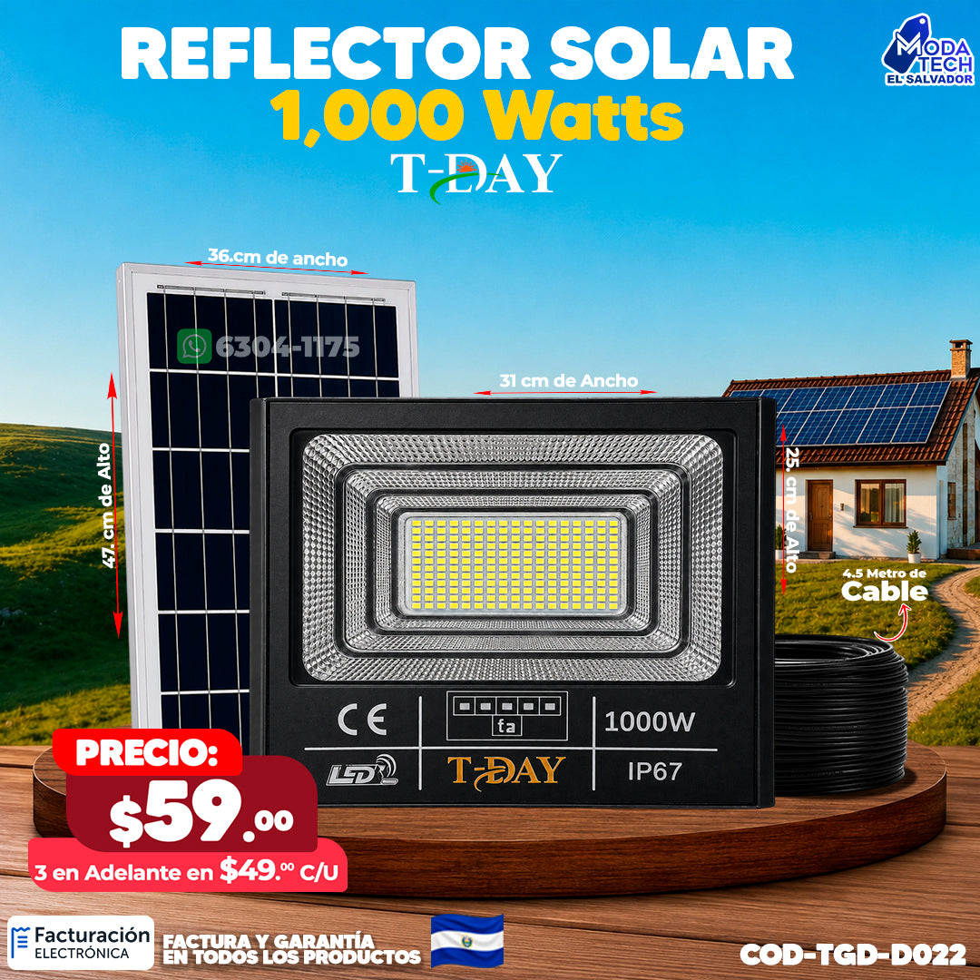 Reflector Profesional de 1,000 Watts ☀️