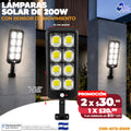 ☀️💡 Lámpara Solar LED 200W con Sensor de Movimiento 🚶 | Iluminación Exterior 🔆