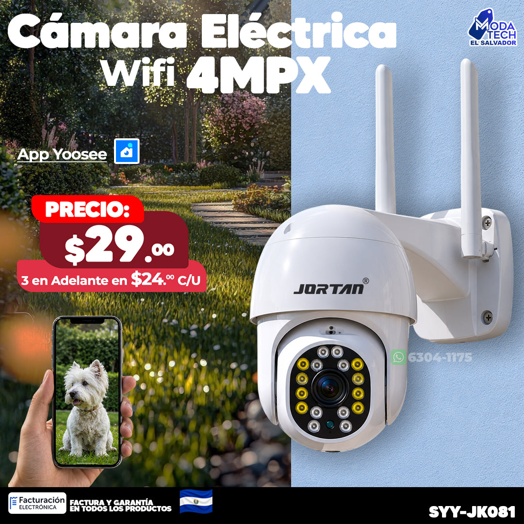 Cámara de Vigilancia Wifi de 3MPX 🏡📷