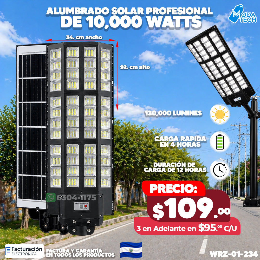 Alumbrado Solar de 10,000 Watts 💡