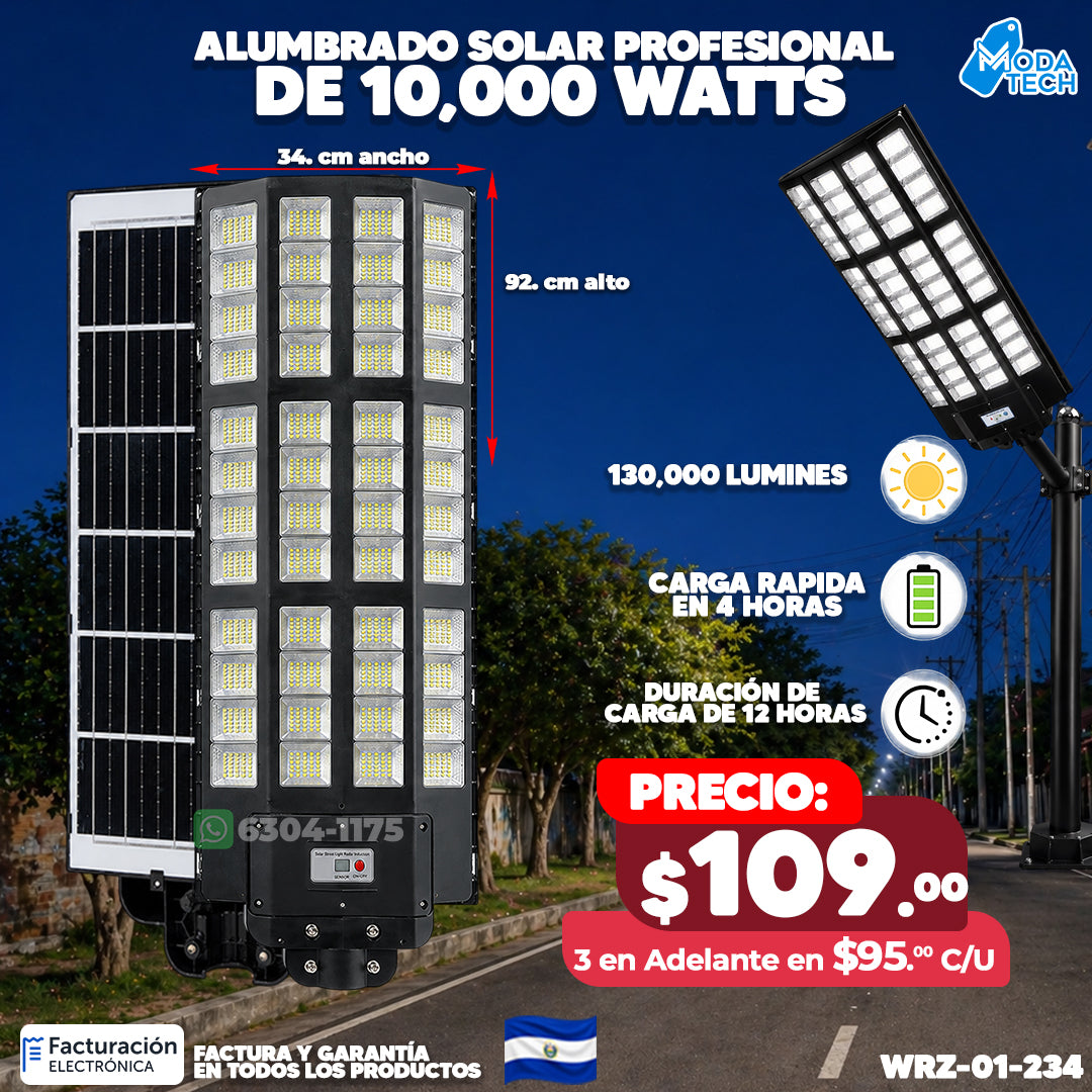 Alumbrado Solar de 10,000 Watts 💡