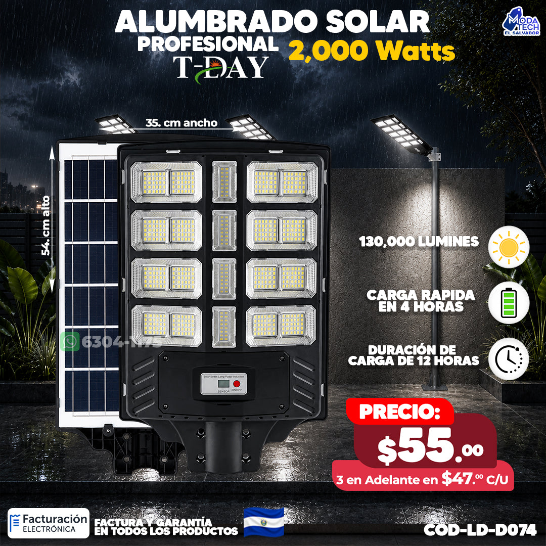 💡 Alumbrado Solar de 2,000 Watts ⚡💡
