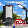 Alumbrado Solar Industrial Antibandalico - 8,000 WATTS 🌞💡