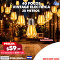 ✨ 40 Focos Vintage Eléctrica – 20 Metros 💡