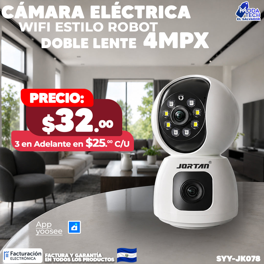 Cámara Eléctrica Doble Lente de 4MPX 🌙🎨