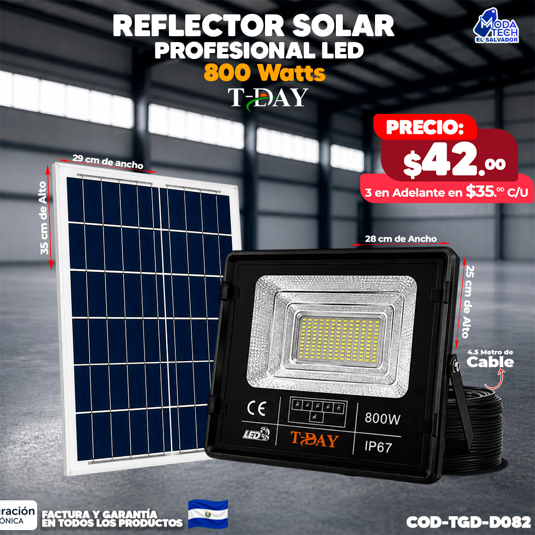 Reflector Profesional LED de Vidrio 800 watts 🌙