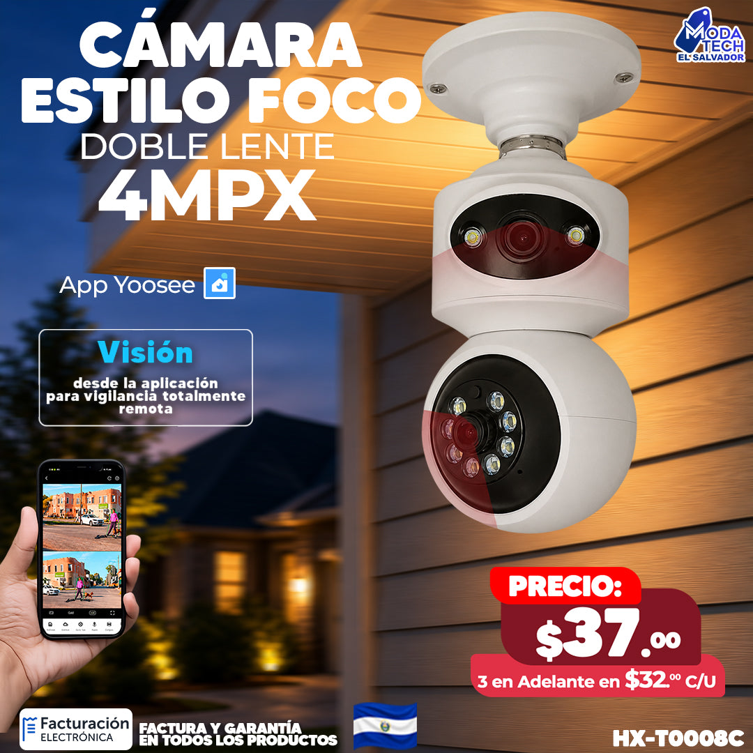 Cámara Wifi Doble Lente Estilo Robot 🤖